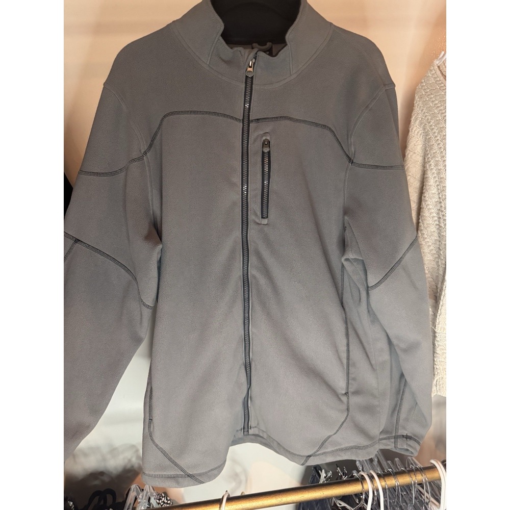 Under Armour Men's Fleece Zip Up Jacket Gray With Pockets‎ Zippers Mens Size XL